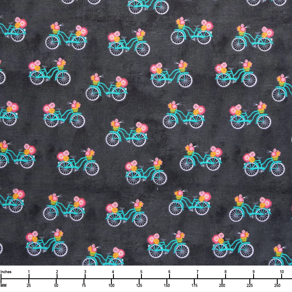 Benartex At Home Bicycle Time Slate Multi 09484 11 - 32-inch EOB Special