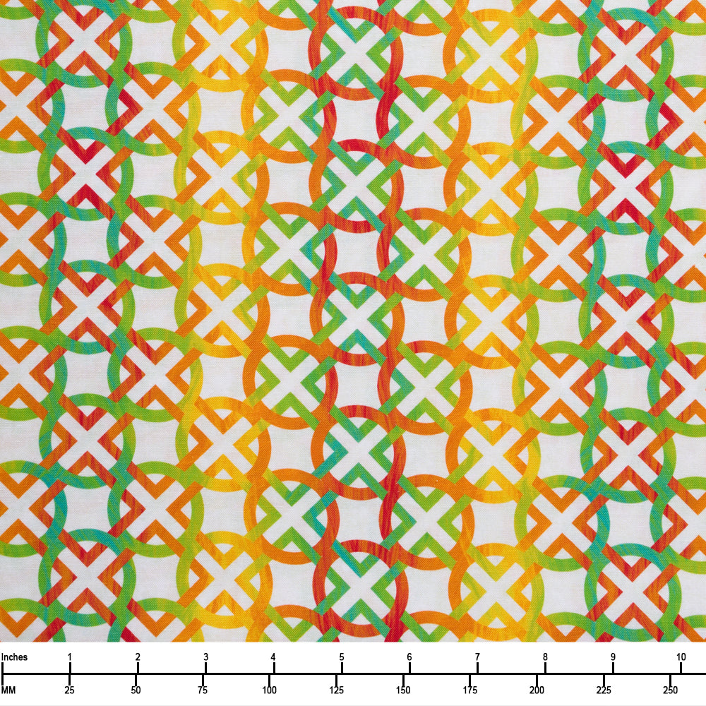 Blank Color Burst Mini Circles and Diamonds B 3352 01 Marshmallow - 22-inch EOB Special