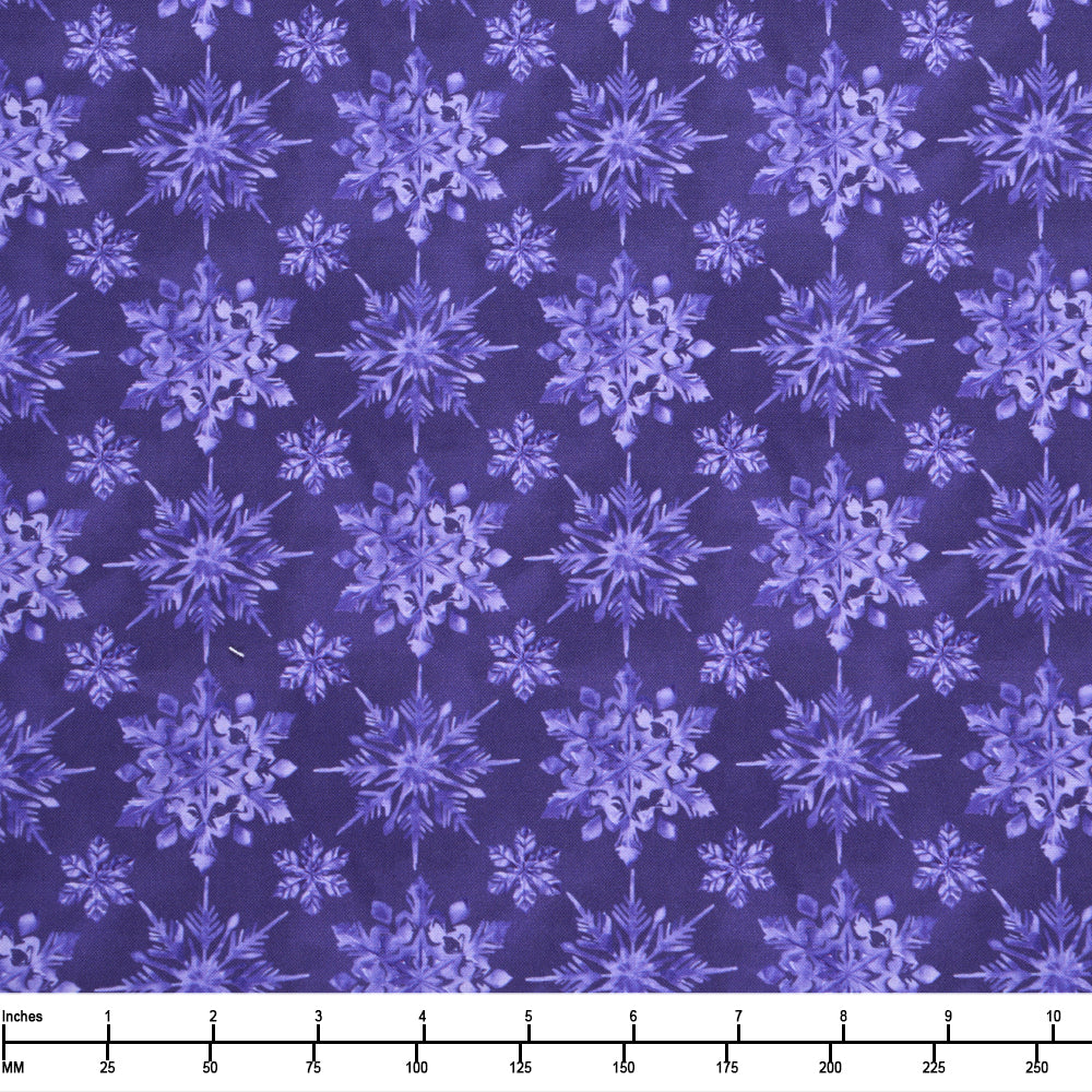 Blank Quilting Aurora Flurries Snowflakes 4908 55 Purple - 32-inch EOB Special