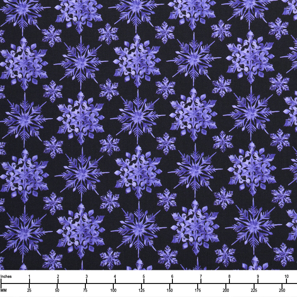 Blank Quilting Aurora Flurries Snowflakes 4908 95 Purple - By The Yard