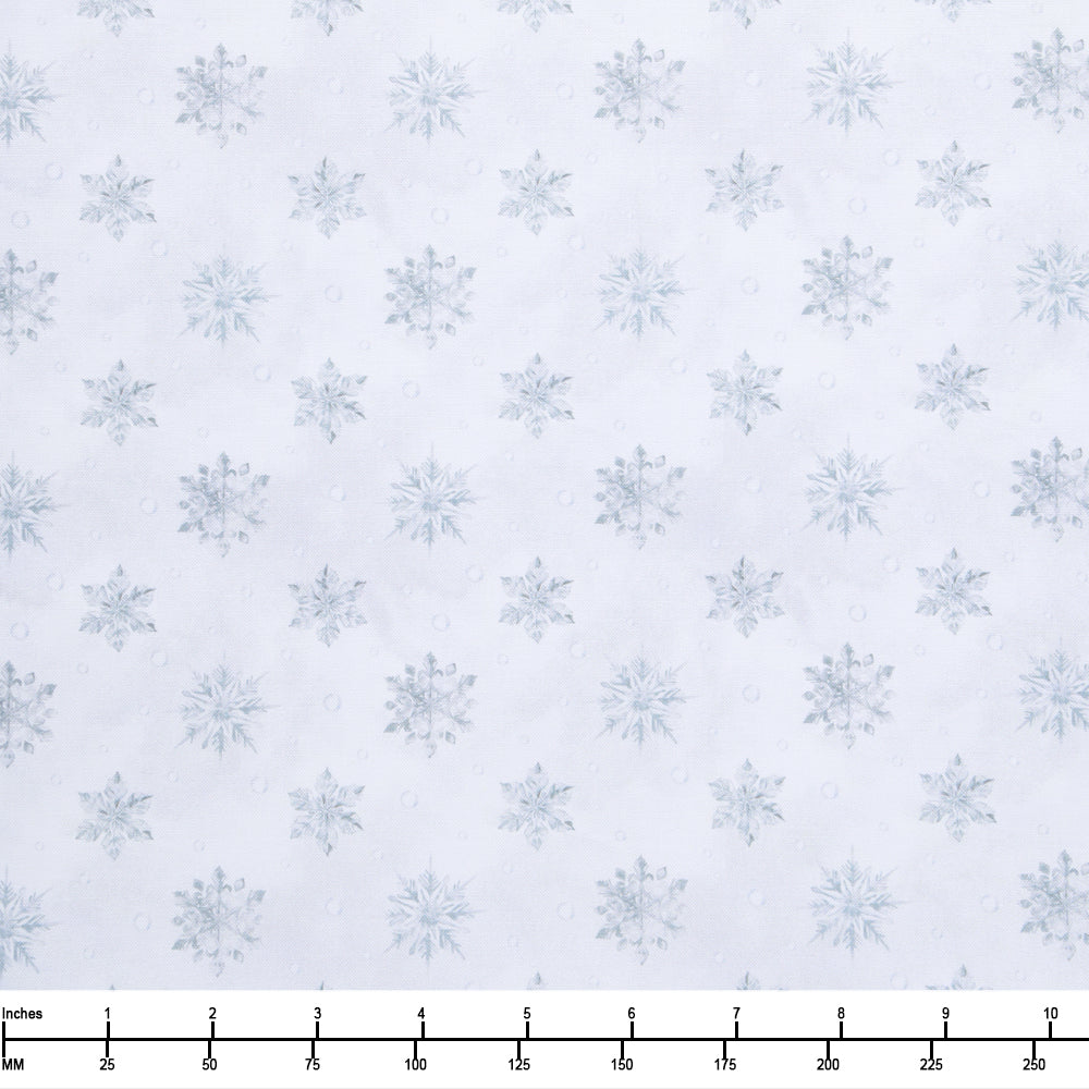 Blank Quilting Aurora Flurries Snowflakes and Bubbles 4910 01 Grey - 32-inch EOB Special