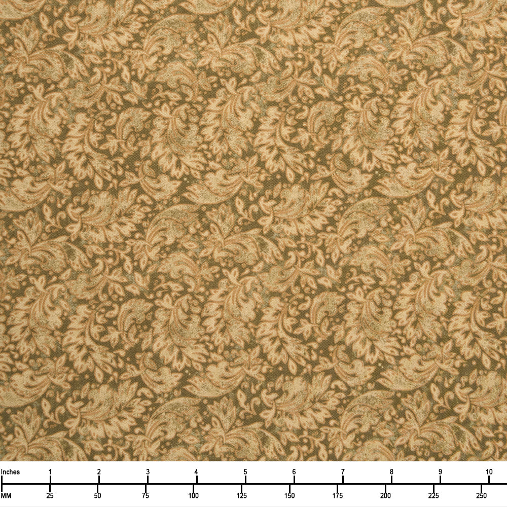 Blank Quilting Ivory Fields Tonal 4687M 66 Olive - By The Yard