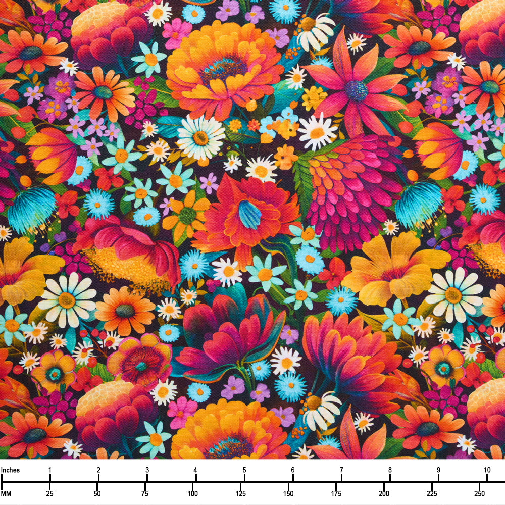 Blank Quilting Luminous Haven Dense Floral 4455 33 Multi - 32-inch EOB Special