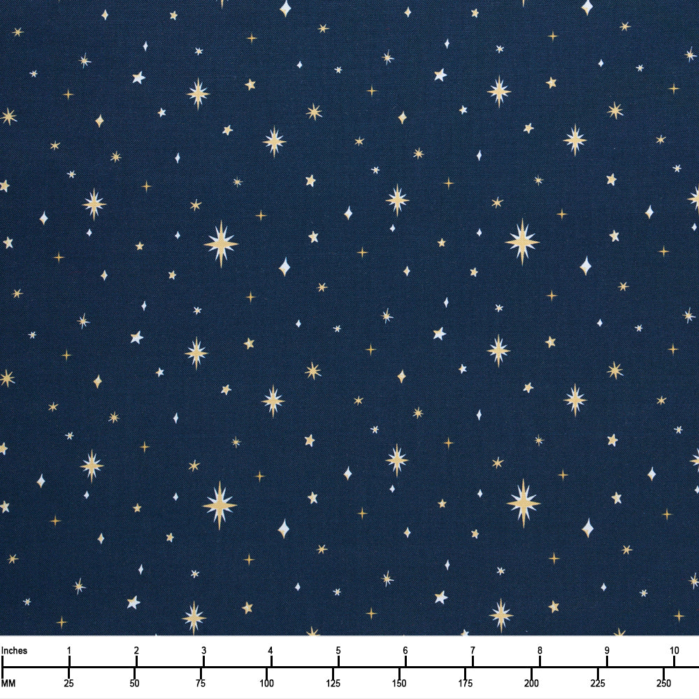 Blank Quilting Silent Night Stars 4703 77 Navy - 32-inch EOB Special