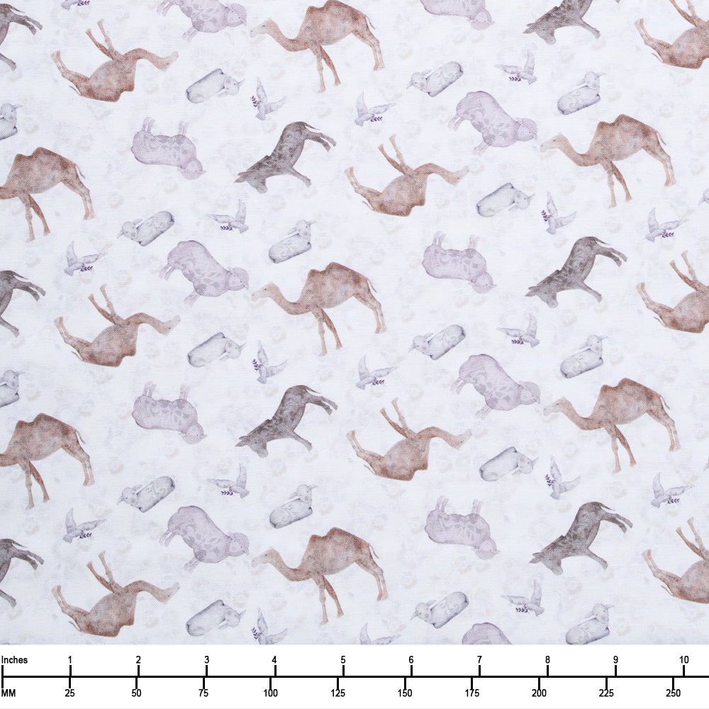 Blank Quilting Silent Night Tossed Animals 4704 90 Silver - 22-inch EOB Special