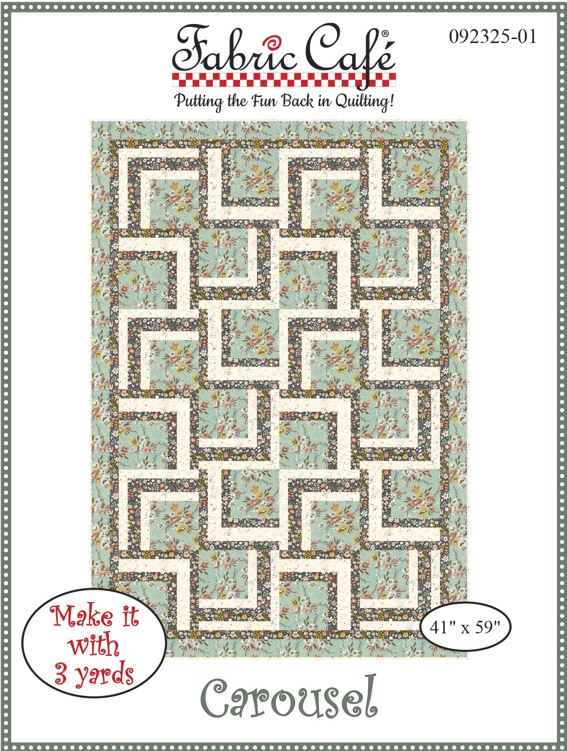 Carousel 3-Yard Quilt Pattern