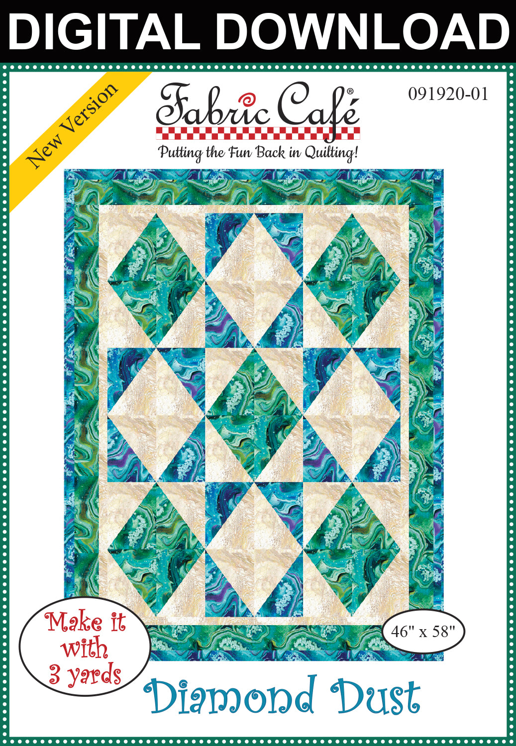 Diamond Dust 3-Yard Quilt Pattern