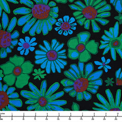 FreeSpirit Kaffe Fassett Collective Bloomers Black PWBM093 Black  - By The Yard