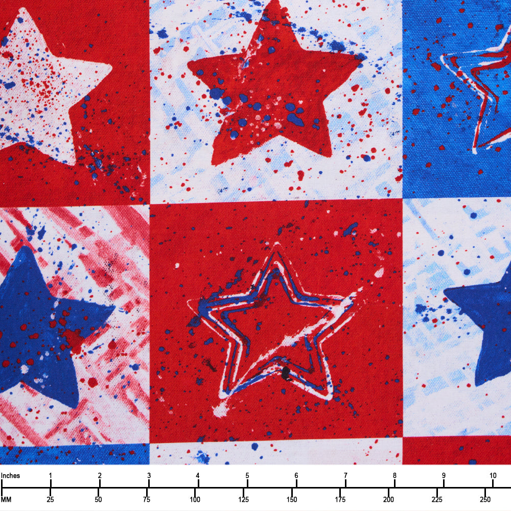 FreeSpirit Fabrics Americana Serenity Stars PWKP086 Patriotic - 22-inch EOB Special