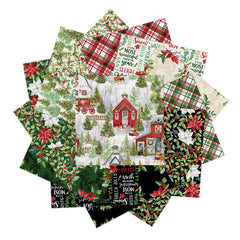 Heartland Holiday 10" Precut Fabric Squares by Nicole DeCamp for Benartex