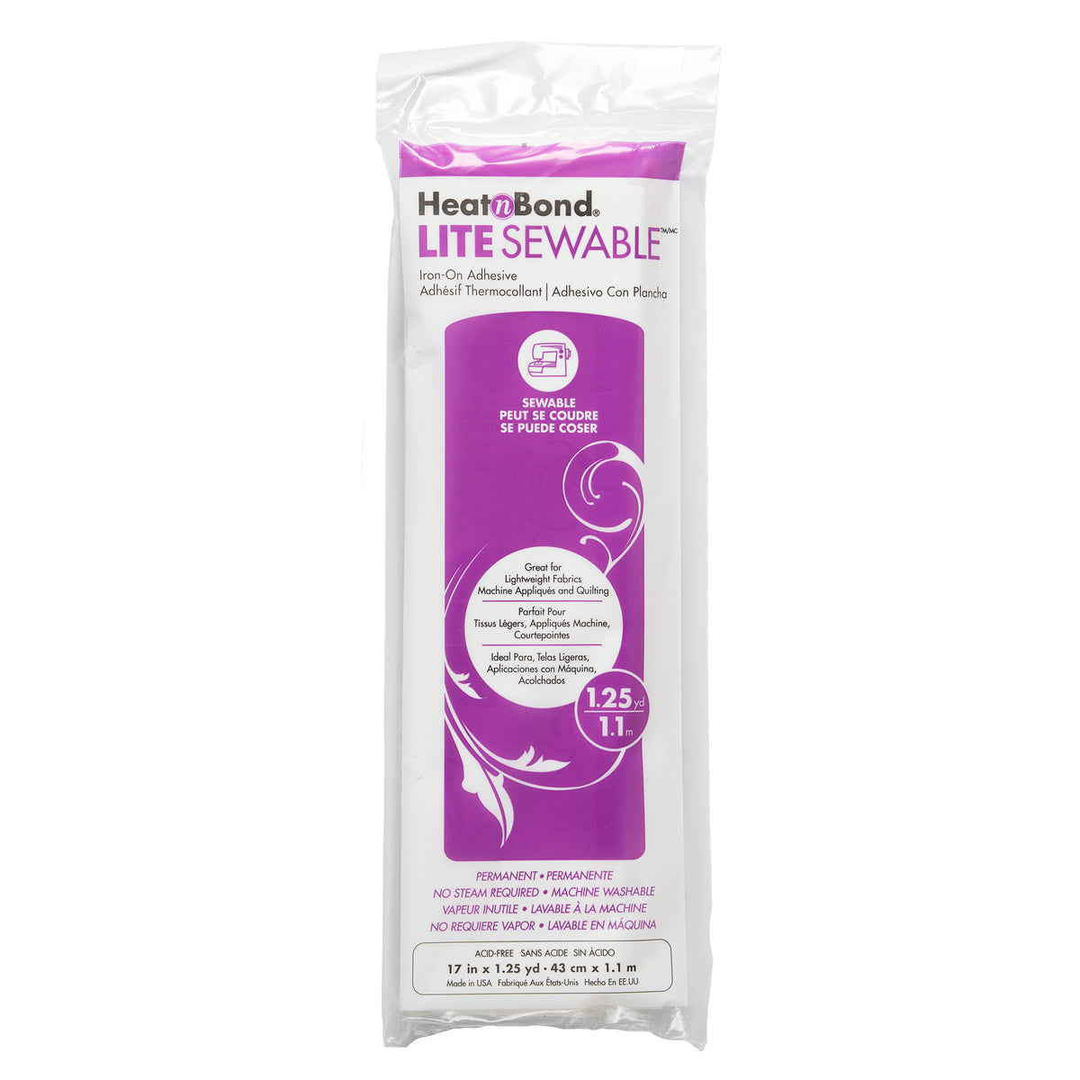 HeatnBond Lite Iron-On Adhesive Pack, 17 in x 1.25 yds