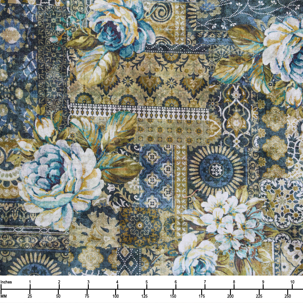 In the Beginning Carpetbag Romance 3CBR 1 Blue Carpet - By The Yard