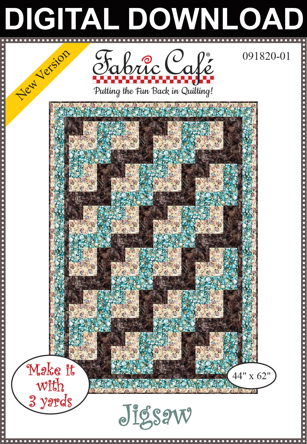 Jigsaw 3-Yard Quilt Pattern