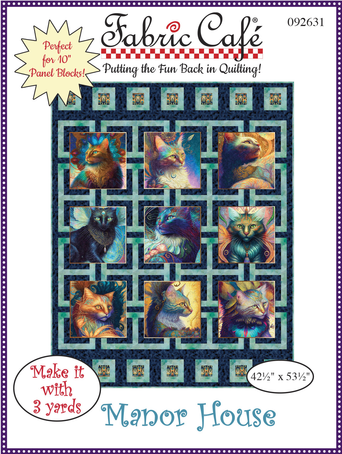 Manor House 3-Yard Quilt Pattern