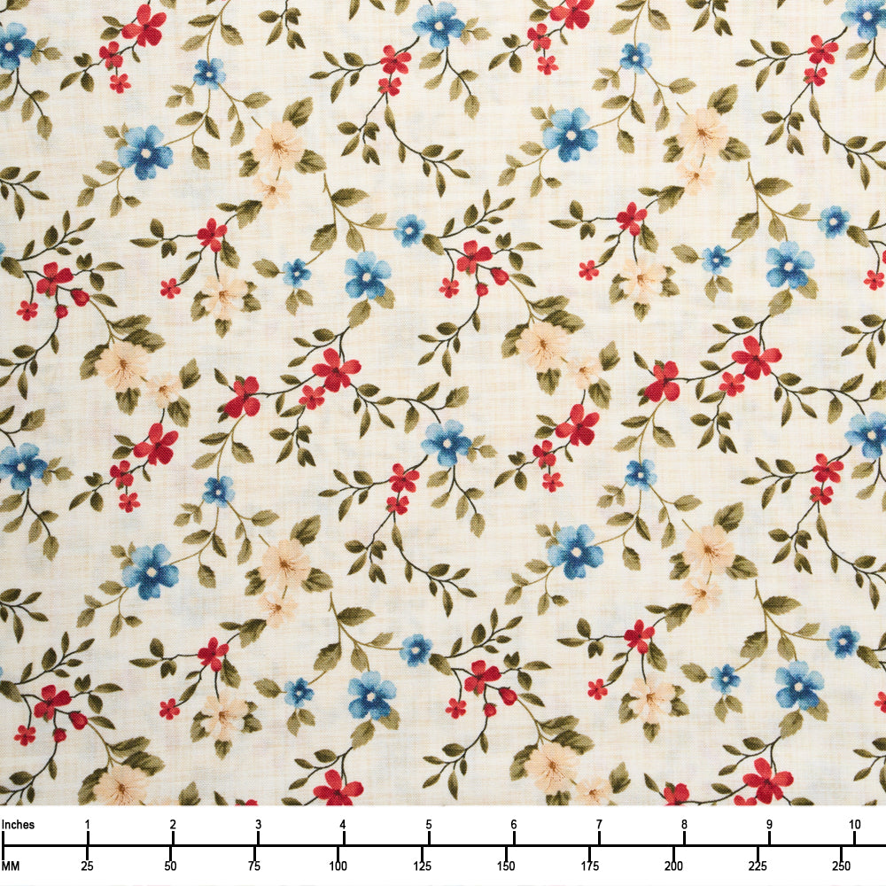 Northcott Farmhouse Sampler Floral Trail 28604 11 Cream Multi - 32-inch EOB Special