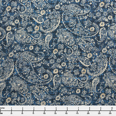 Northcott Farmhouse Sampler Paisley Navy 28607 49 - 22-inch EOB Special
