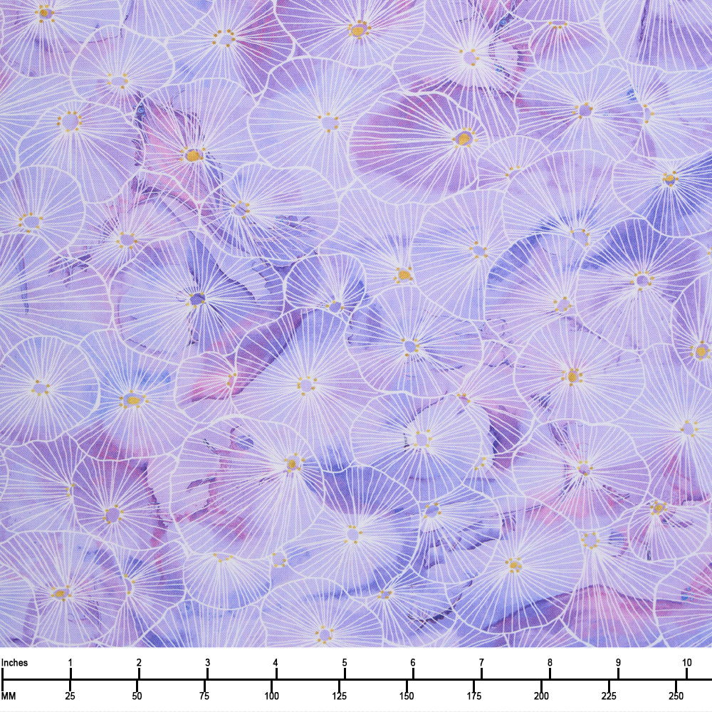 P&B Textiles Painted Sea Linear Bursts PSEA 05945 LV - 32-inch EOB Special