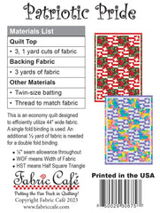Patriotic Pride 3-Yard Quilt Pattern