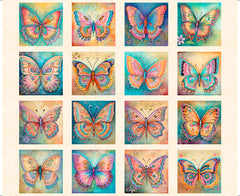 QT Fabrics Spring Bling Butterfly Picture Patchese 30767 X Multi - 32-inch EOB Special