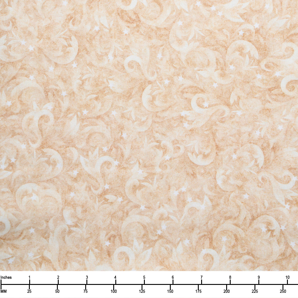 QT Fabrics All American Snowman Swirls Cream 32048 E - 22-inch EOB Special