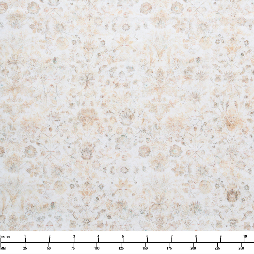 QT Fabrics Cedar & Sage Folklore Floral Coordinate Taupe 31959 E - 22-inch EOB Special