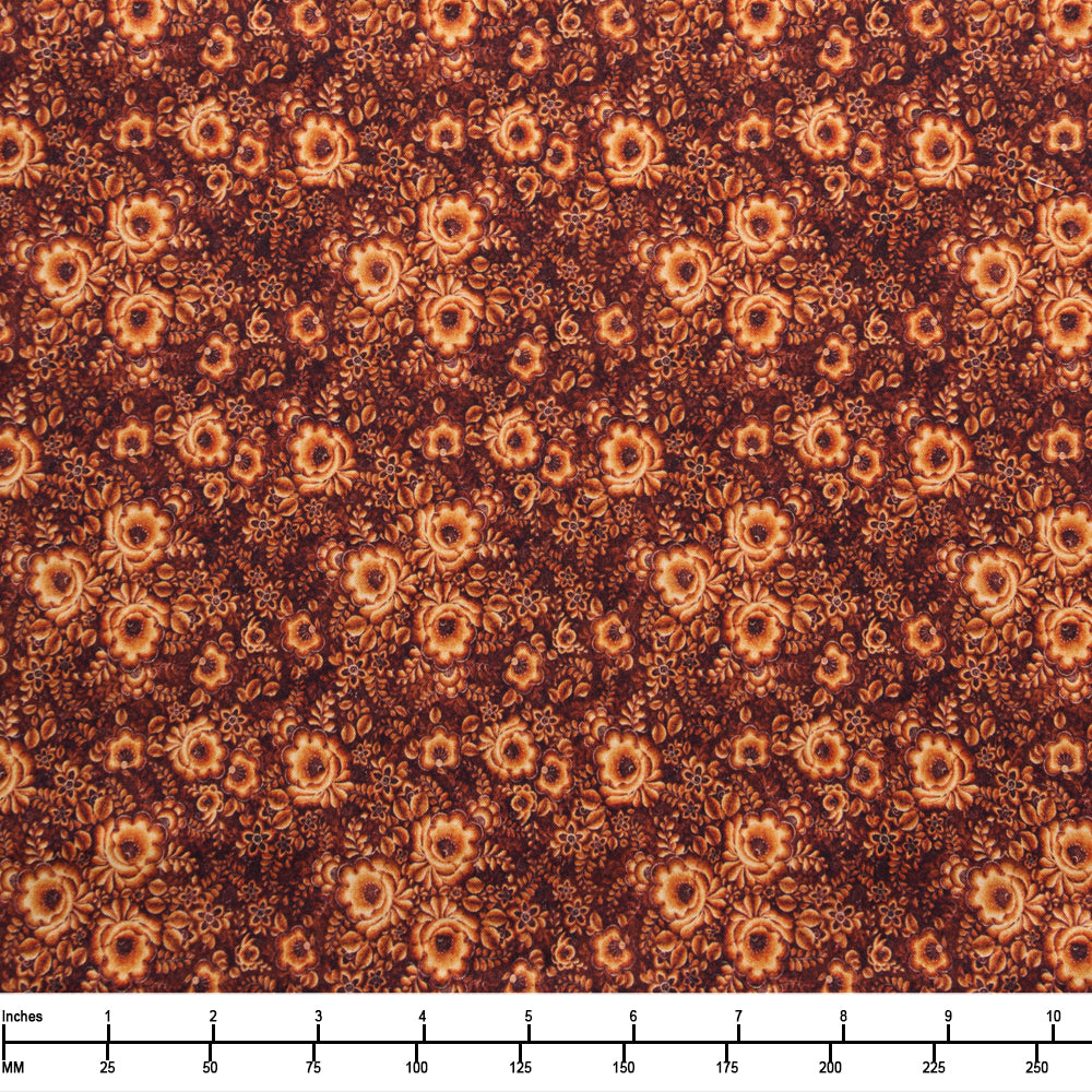 QT Fabrics Cedar & Sage Packed Floral Amber 31957 SA - 22-inch EOB Special