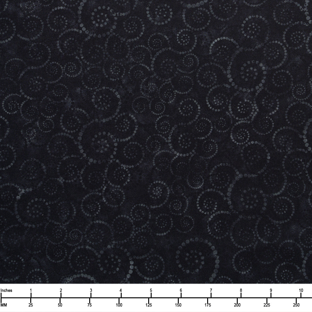 QT Fabrics Coloressence Dotted Scroll Black 31094 J - 22-inch EOB Special