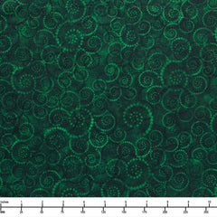 QT Fabrics Coloressence Dotted Scroll Evergreen 31094 FH - 32-inch EOB Special