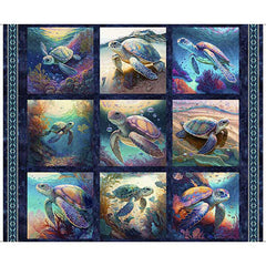 Sea Turtles Panel Quilt Kit