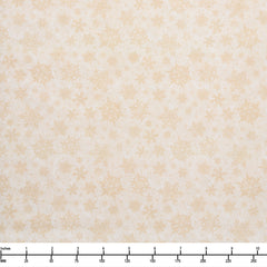QT Fabrics Poinsettia Greetings Snowflake Tonal Cream 2600 31085 E - By The Yard