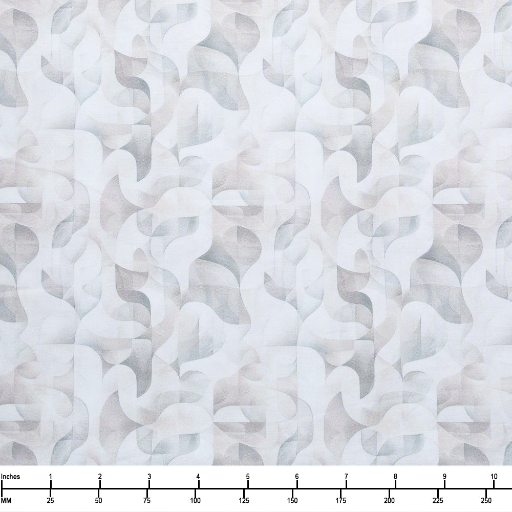 QT Fabrics Solstice Kaleidoscope Geo Gray 2600 31231 K - 32-inch EOB Special