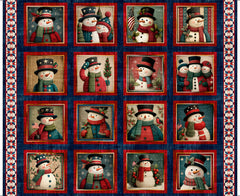 Americana Snowmen Panel Quilt Kit