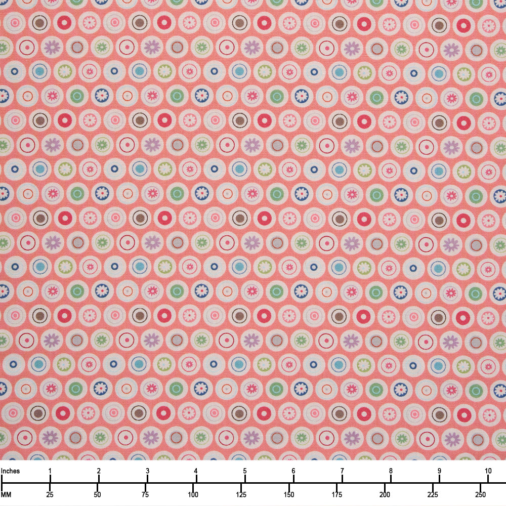 Riley Blake Bee Dots Valene Coral C14162 Coral  - By The Yard