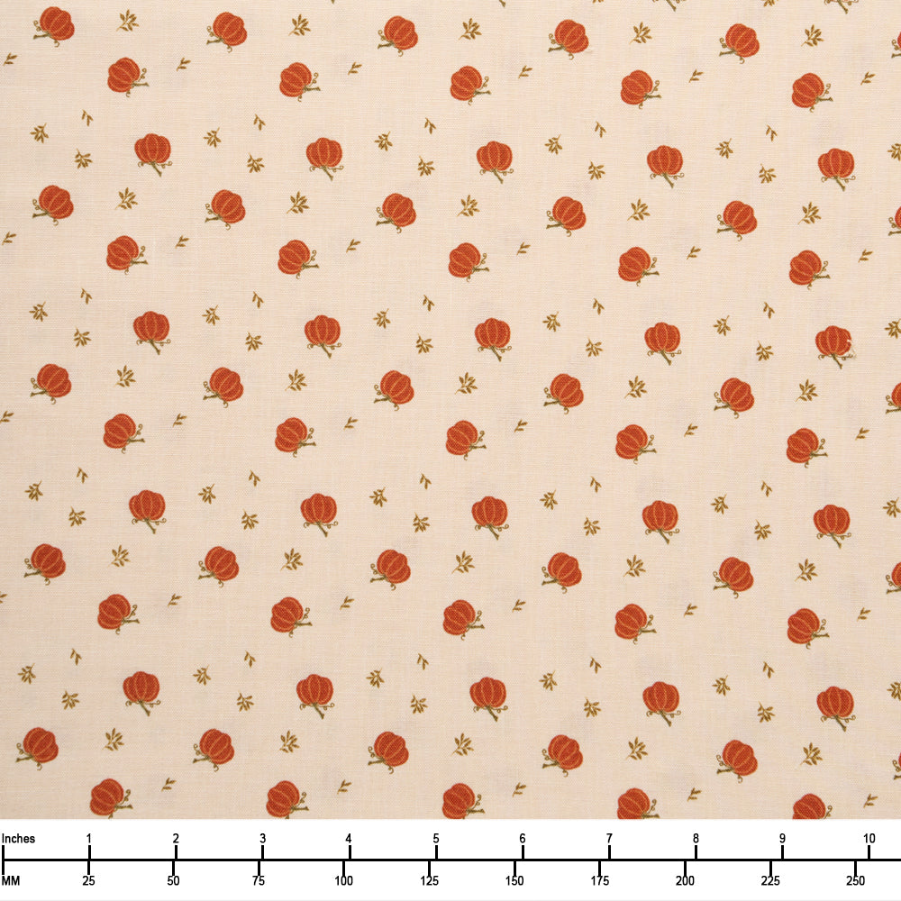 Riley Blake Bountiful Pumpkins Cream C17864 Cream - 32-inch EOB Special