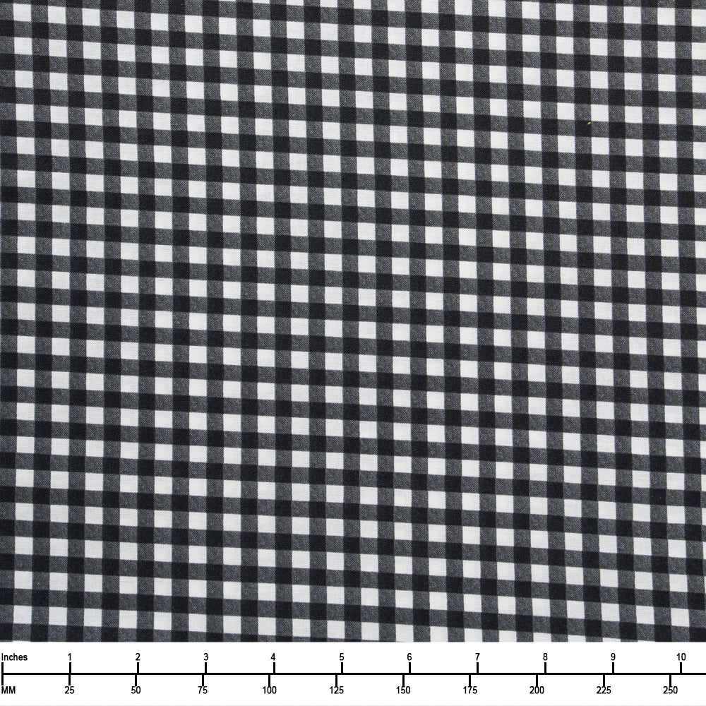 Riley Blake Charming Christmas Gingham Black C16356 Black - By The Yard