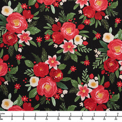 Riley Blake Charming Christmas Main Black C16350 Black - By The Yard