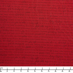 Riley Blake Charming Christmas Words Red C16357 Red - By The Yard
