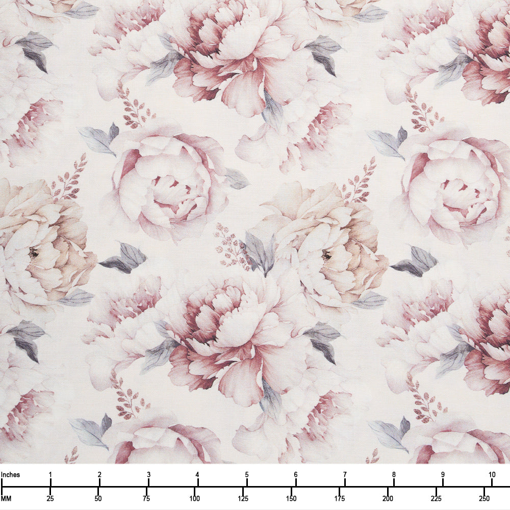 Riley Blake Daybreak on the Prairie Peonies Cream CD17680 Cream - 28-inch EOB Special