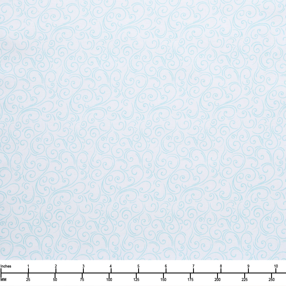 Riley Blake Winter Magic Swirls White C16366 White - By The Yard