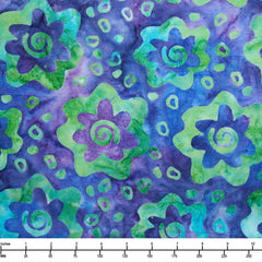 Riley Blake Batiks Bold in Bloom Lilac Mint BT23510 182 - 28-inch EOB Special
