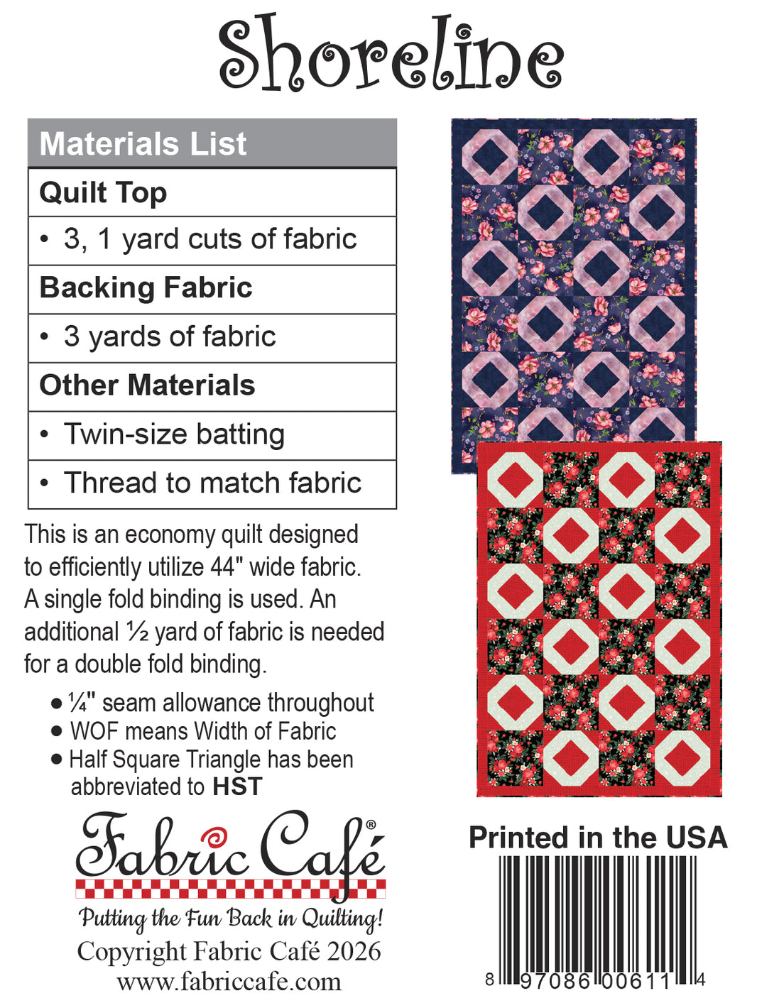 Browse Our Collection of Quilt Patterns – Fabric Café