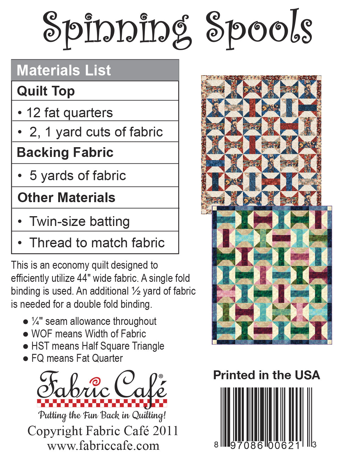 Spinning Spools Quilt Pattern