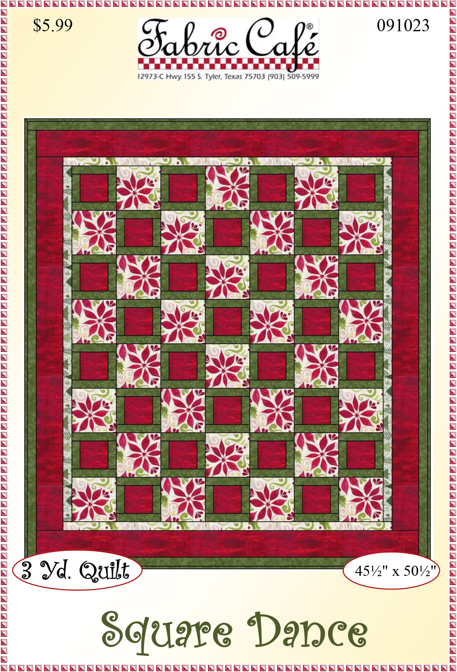Square Dance 3 Yard Quilt Pattern