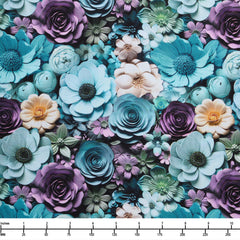 Studio E Another Dimension Flowerbed Medium 8678 71 Turquoise - 28-inch EOB Special