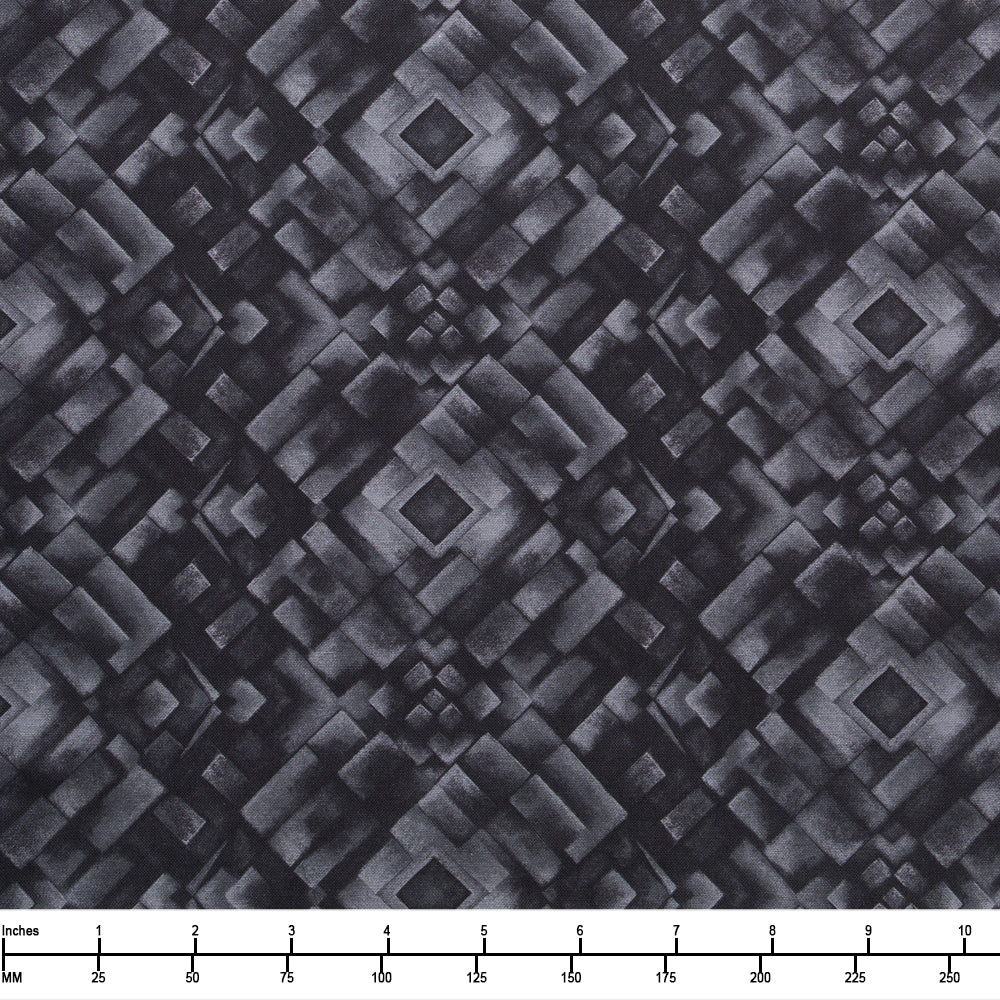 Studio E Floral Fusion Mosaic 8697 99 Black - 32-inch EOB Special