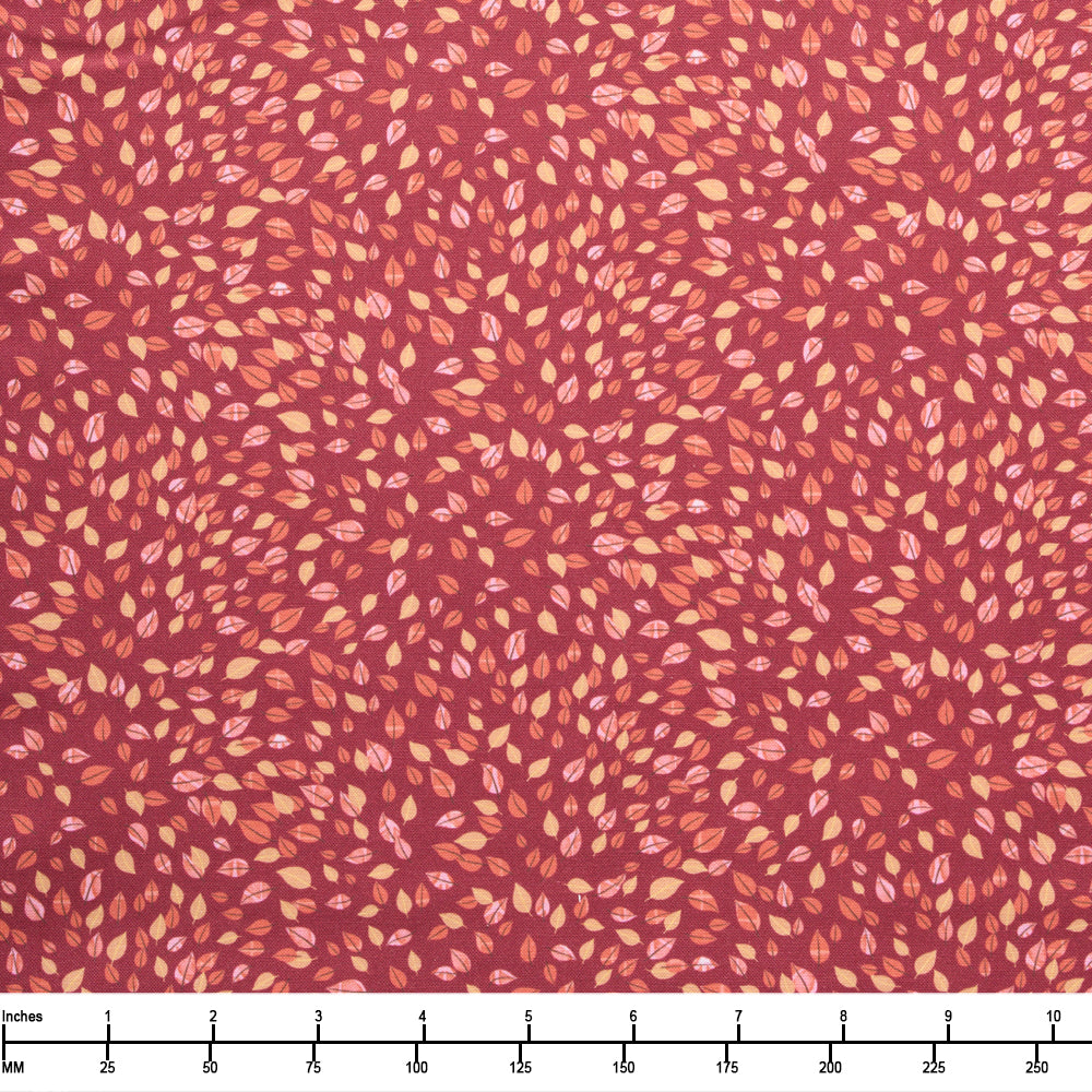 Studio E Free Falling Swirling Leaves 9021 33 Auburn - 22-inch EOB Special