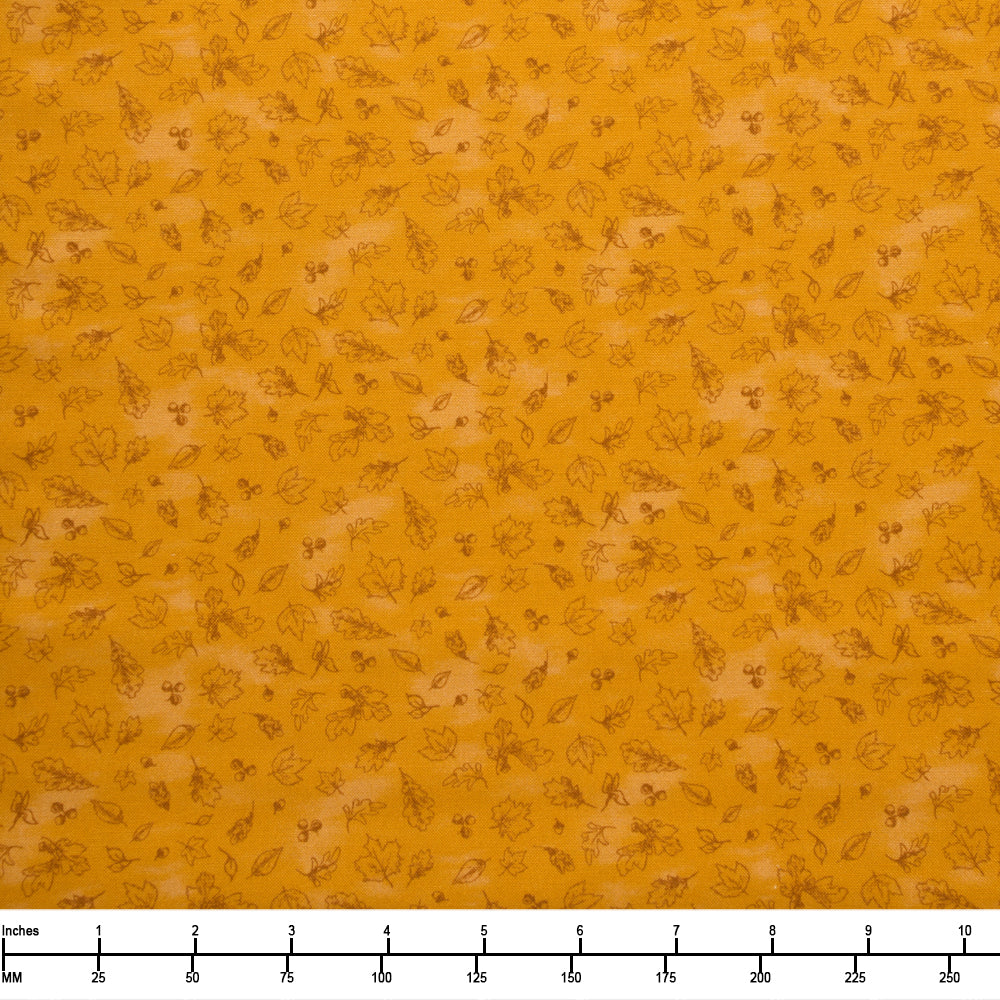 Studio E Haunted Acre Wood Leaves Lineart 9135 33 Orange - 22-inch EOB Special