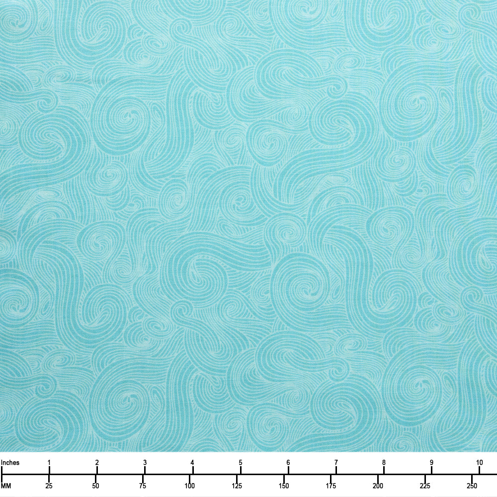 Studio E Just Color Swirl 1351 Aqua - 28-inch EOB Special