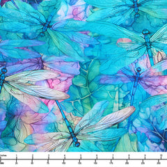 Timeless Treasures Dragonfly Illusion Packed Dragonflies Dream CD3205 - By The Yard