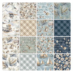 Coastal Escape 10" Precut Fabric Squares by Nicole DeCamp for Benartex